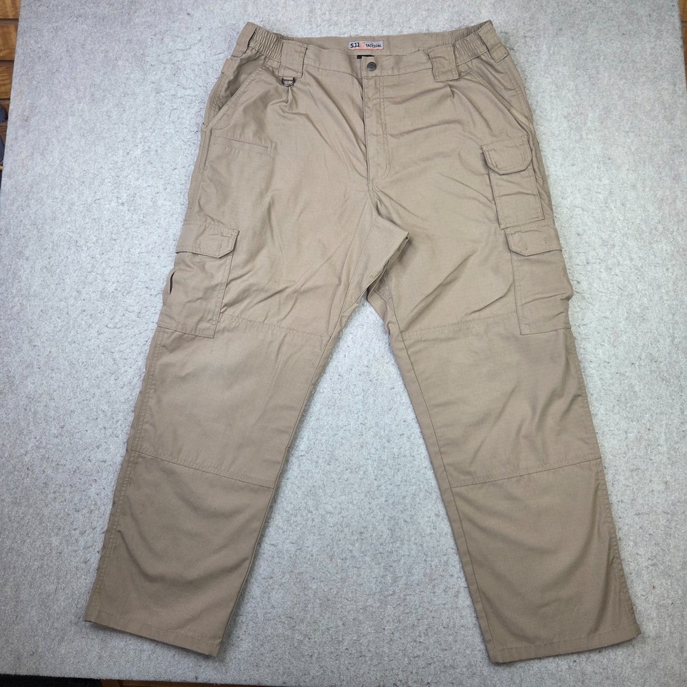 5.11 Tactical Ripstop Cargo Pants Mens 38x30 Tan Outdoor Utility Pockets